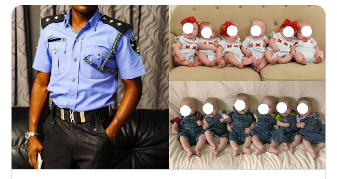 Nigerian Police Officer And His Wife Welcome Sextuplets After 7 Years Of Childlessness