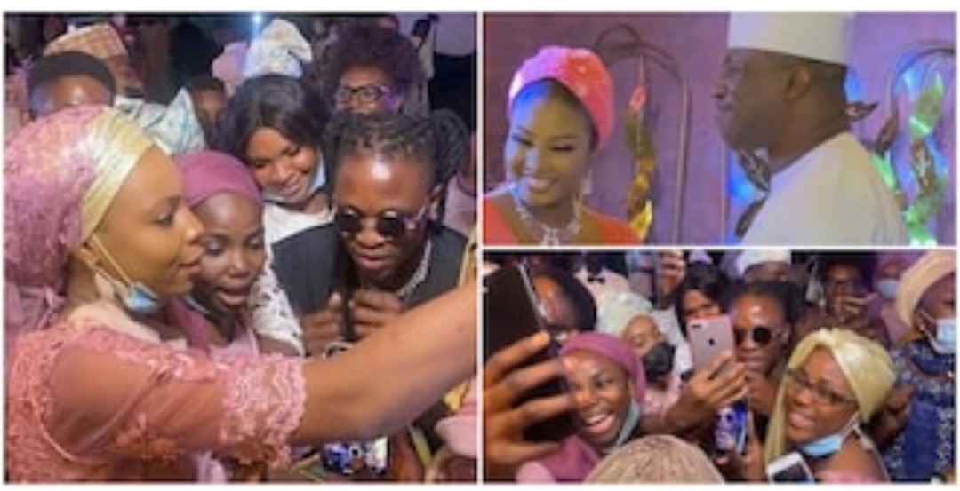 Videos: Laycon's fans turn wedding of ex-speaker Dimeji Bankole into concert