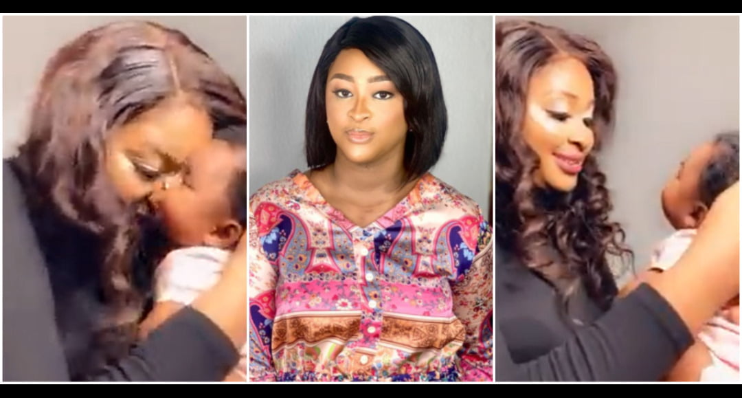 Etinosa Idemudia shares adorable video of her daughter Kris spending time with grandpa