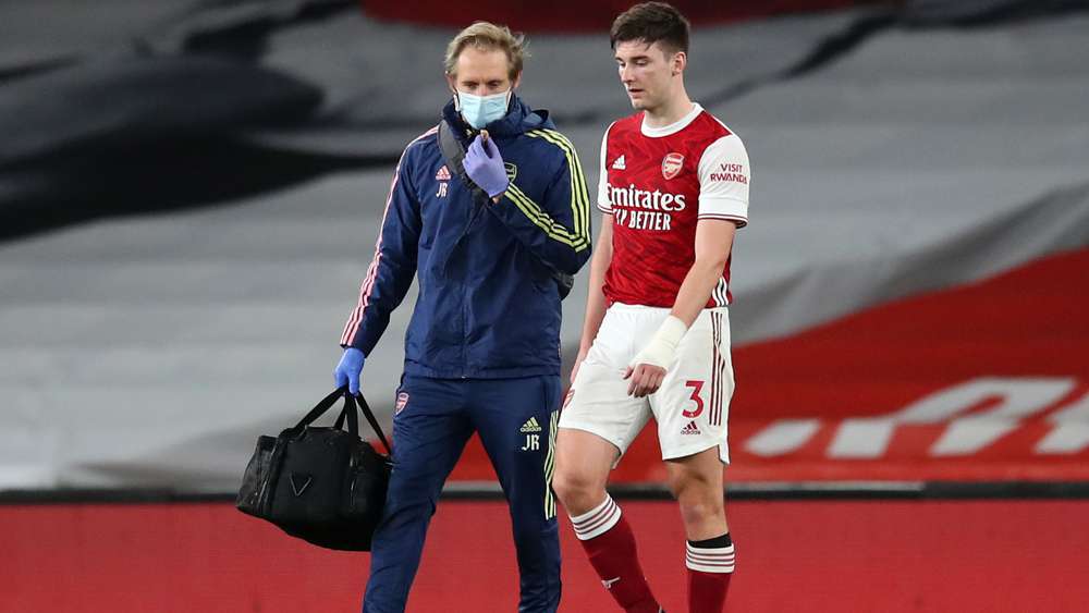 Arsenal injury worry as Tierney limps off against Liverpool