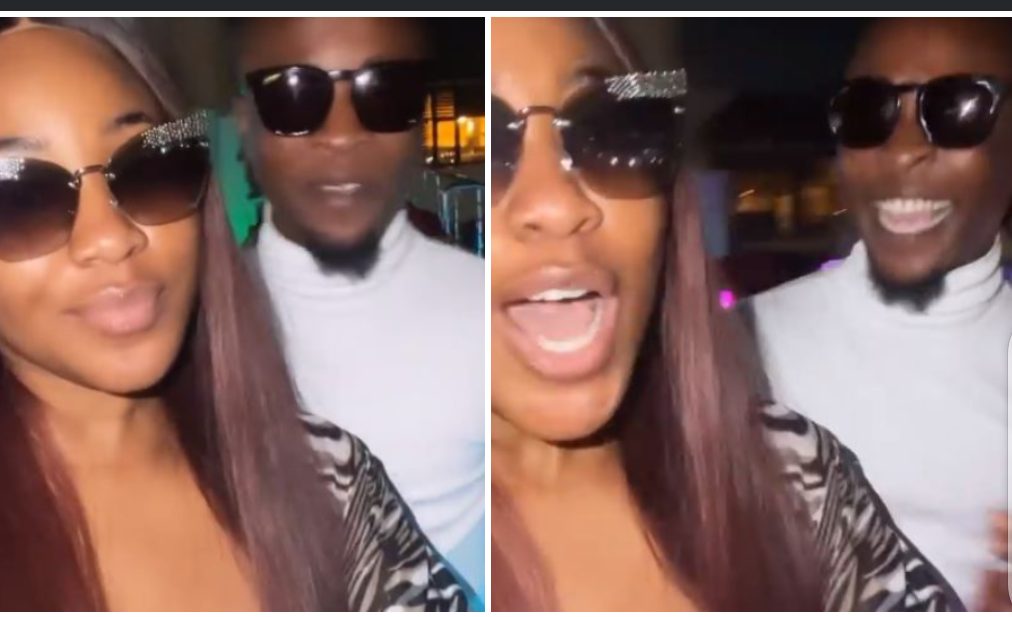 Heavens rejoice and fans of the reality tv stars Erica and Laycon finally put aside their differences (WATCH)