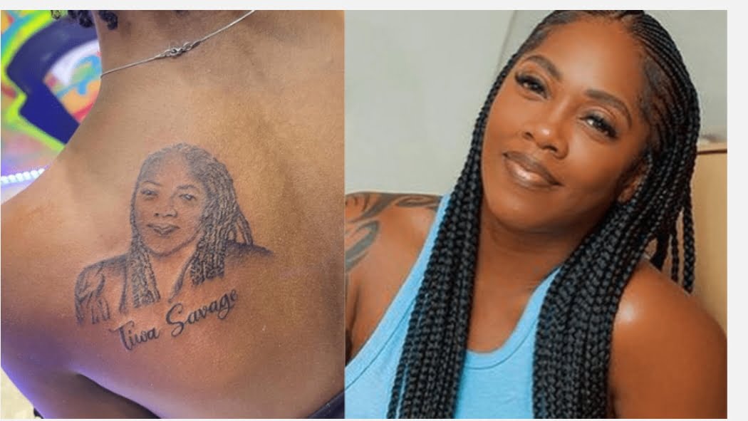 VIDEO: Fan gets tattoo of Tiwa Savage’s face