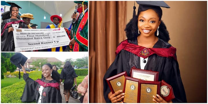 Nigerian Lady Removed from University in 2016 for Poor Performance Emerges Best Student, Sweeps Awards & 400k