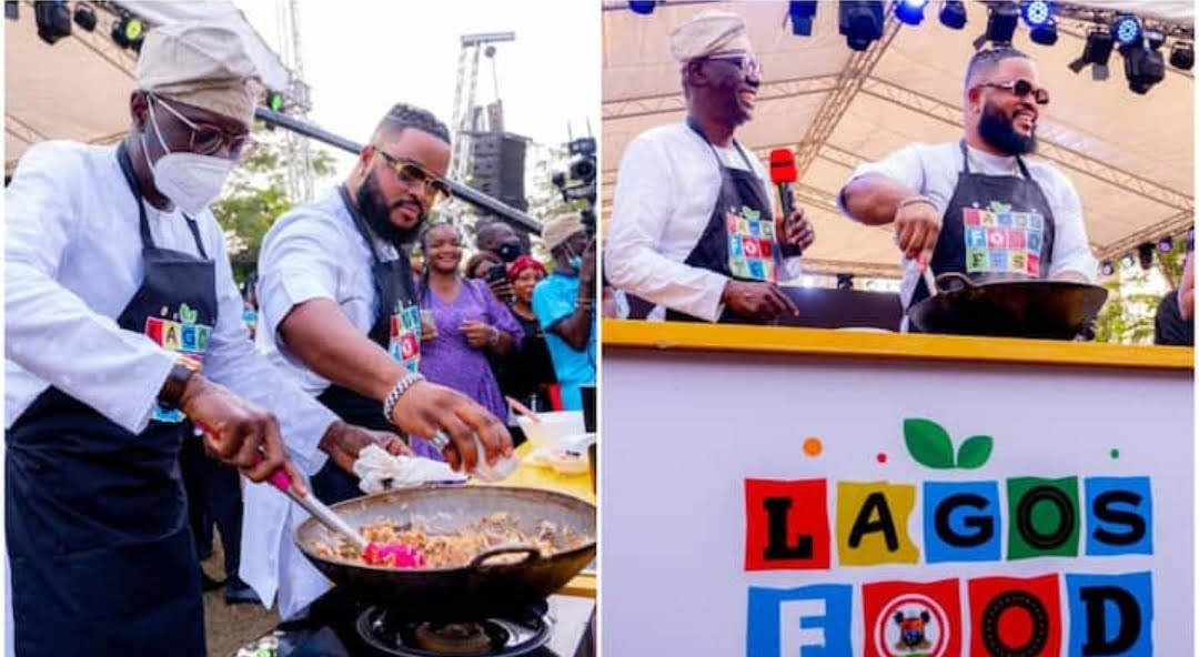 Make Salt No Go Pass Am O: Reactions as Video Shows Gov Sanwo-Olu, Whitemoney Cooking at Lagos Food Festival