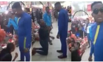 Woman in tears as she proposes to her boyfriend in a crowded mall and he rejected her proposal. The proposal took place in Awka Mall, Anambra state on Sunday, Dec. 19.
