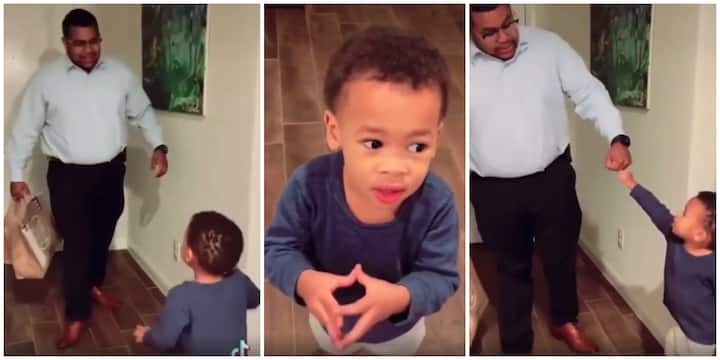 Sweet Video Shows Moment Little Boy Professed Love to His Father as Soon as He Returned from Work, Causes Stir