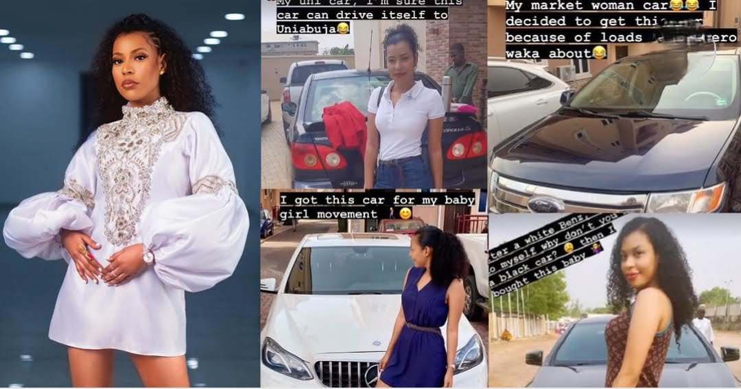 Doings! Reality star, Nini shares throwback photos of all her over 7 cars. (Photos)