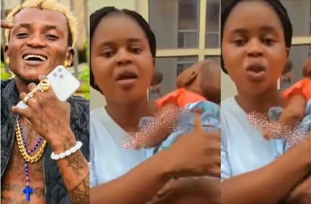Portable Pregnant Me While I Was A Pro$titute — Alleged Baby Mama Cries For Help [VIDEO]