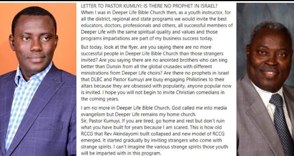 Ex-Deeper Life church worker exposes ills, knocks Pastor Kumuyi in open letter