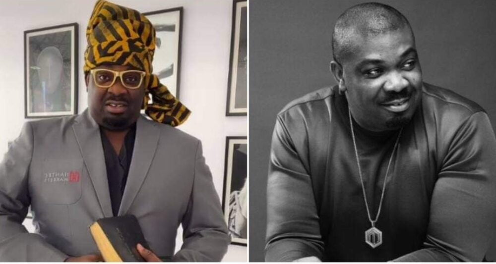 Don Jazzy mimics Mummy G.O in hilarious video, dresses and talks like her