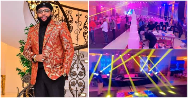 E-money at 40: Kcee Shows Off Well-Decorated Huge Hall, Cake, Other Preparations for Brother’s Birthday Party