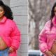 I am not pregnant: Lady flaunts big belly, recreates Rihanna’s baby bump photo