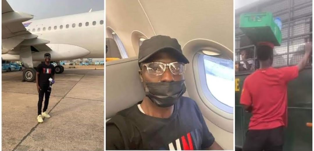 Viral bottled water hawker enters aeroplane for the 1st time, video wows people