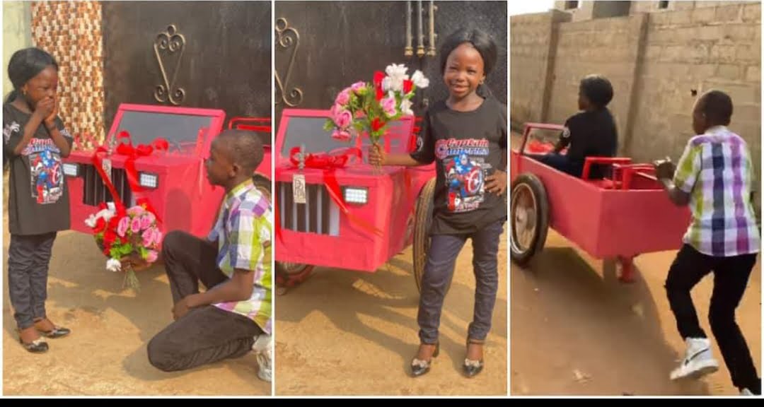 Maleek of Ikorodu Bois surprises sister with "Rolls Royce" for Valentine's Day