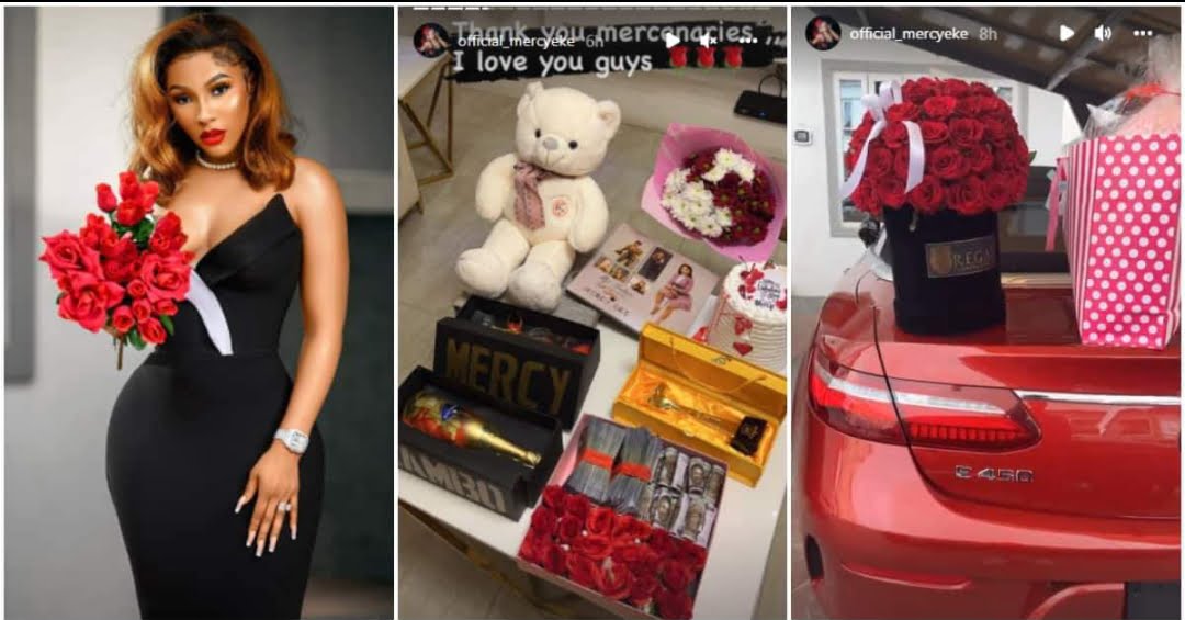 Mercy Eke's fans shower her with gifts on Valentine's Day, internet users react