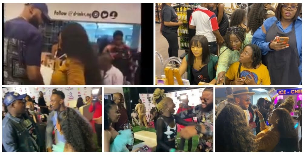 “Emma, Rose snubbed each other” – Fans react as BBNaija stars, Macaroni, Others party at Saga’s event [Video]