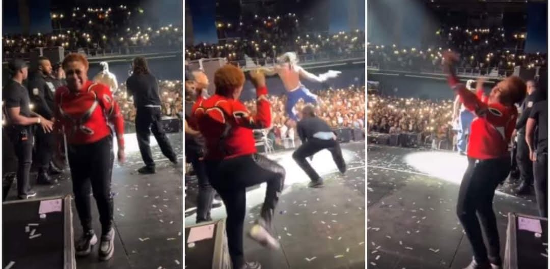 E Dey Body: Fans Gush As Burna Boy’s Mum Dances Like a Rockstar on Stage During Son's Performance in Ireland