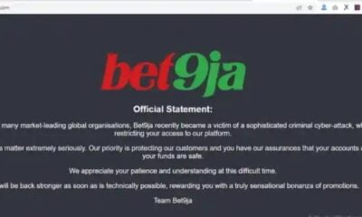 BREAKING: Bet9ja Website Hacked