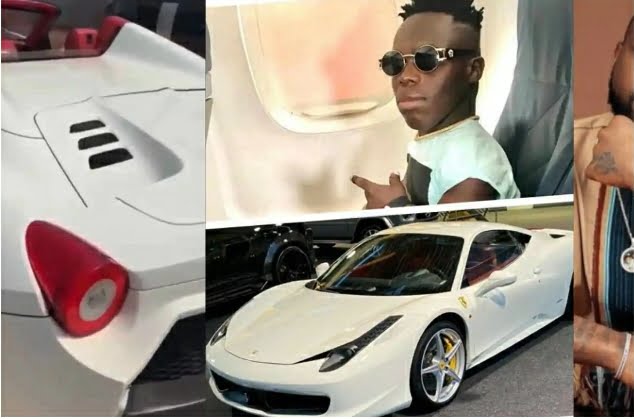 Shatta Bandle purchases a brand new Ferrari 2022 and immediately sends a message to Davido.