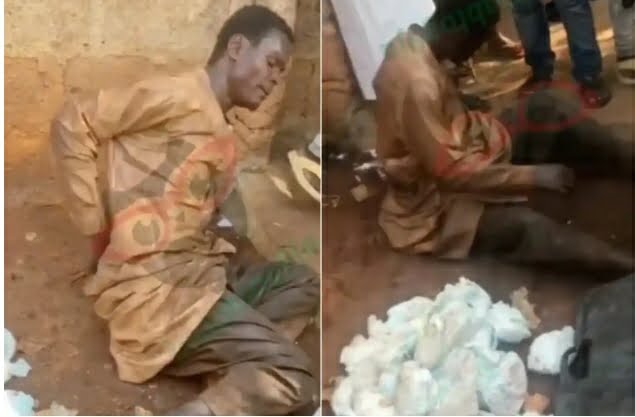 In Edo State, a fake madman was apprehended with used diapers and sanitary pads.