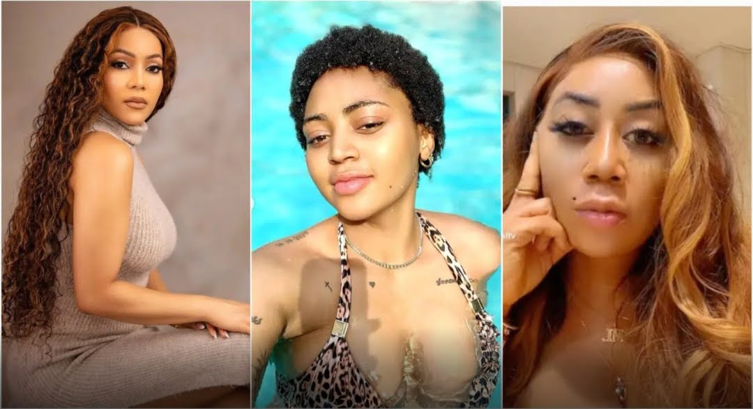Actress Moyo Lawal, Maria, fans react as Regina Daniels flaunts her b00bs in sultry swimming photos