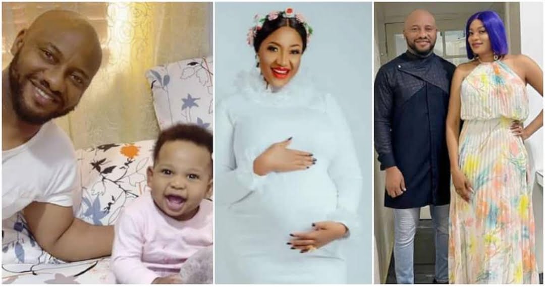 ‘Meet my son from my second wife’ – Yul Edochie proudly shows off his new family after cheating on his wife (Photos).