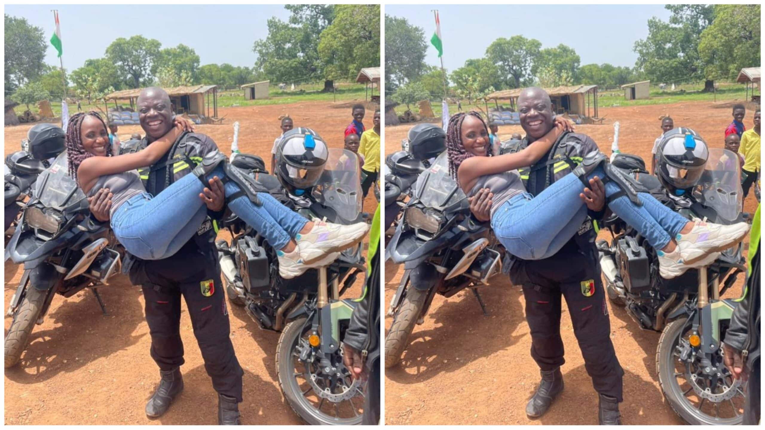 Pls Throw Your Challenge at Me: Biker Riding from UK to Lagos Says as Lady Gives Him N41k for Carrying Her