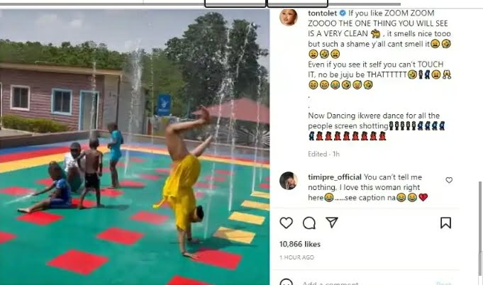 The thing smells nice – Tonto Dikeh reacts after being ridiculed for showing off her panties at a park