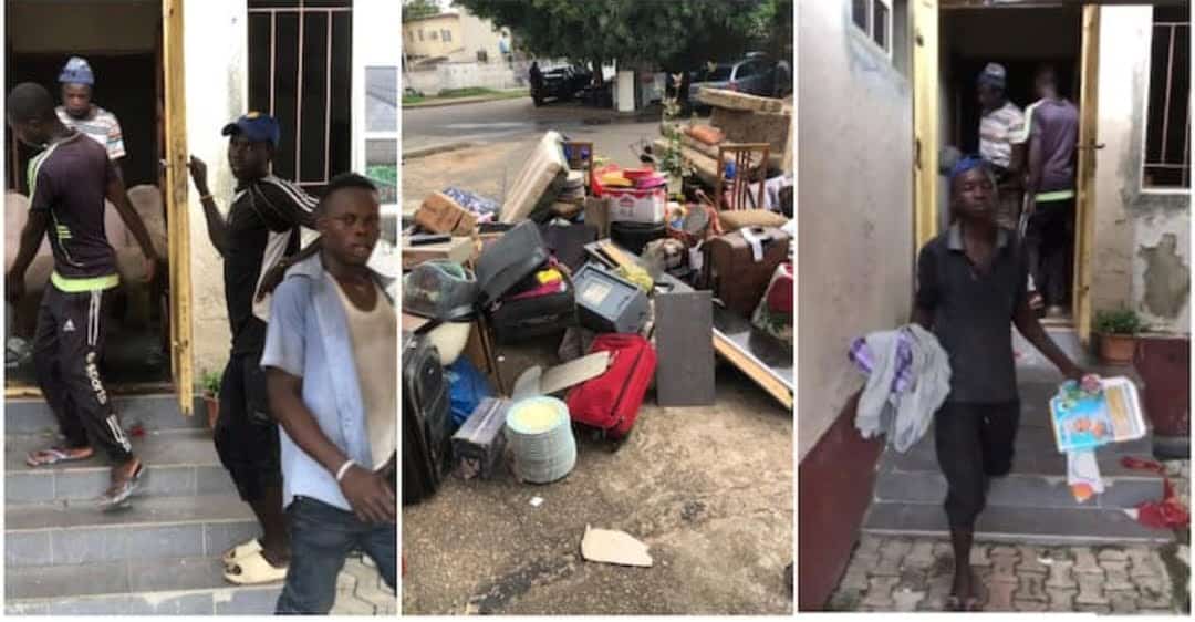 Photos, Videos Emerge as Nigerian Family Get Thrown out of Their Own House of 30 Years, Social Media Reacts