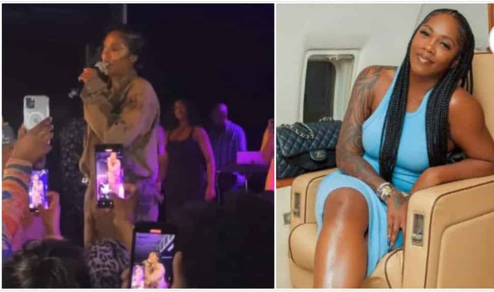 They've broken my heart plenty times: Tiwa Savage break down in tears on stage, says men only comes for her horni pot (VIDEO)