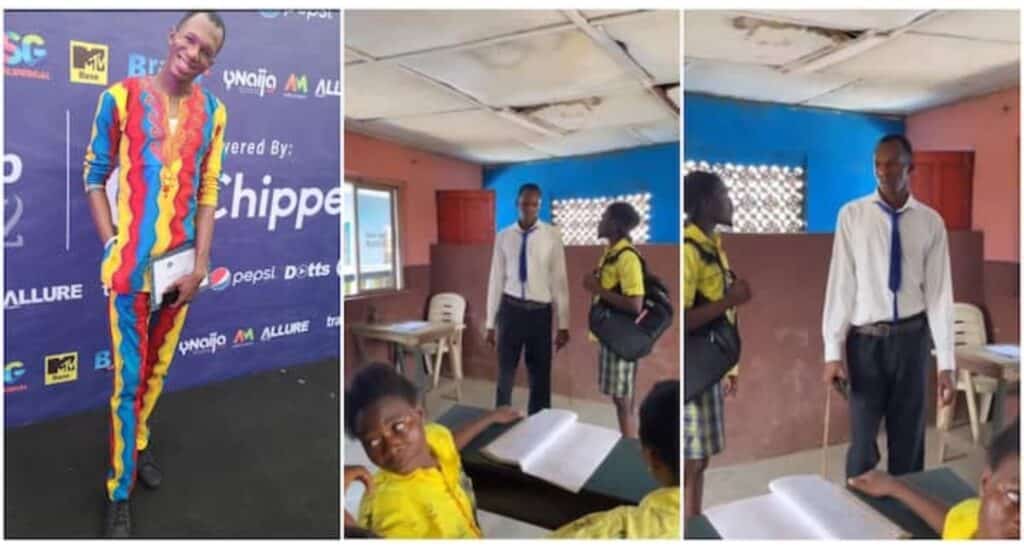 Na Him Work be that? Viral Video of Twitter Personality Daniel Regha as a Teacher in a School Stirs Reactions