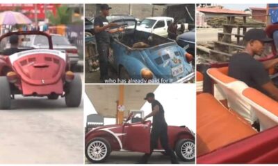 Creative Nigerian Man Converts an Old Abandoned Tortoise Car to an Expensive Ride & Sells it, Video Wows Many