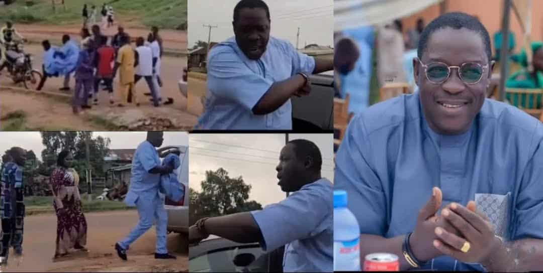 VIDEO: Drama as Veteran actor Ogogo fights dirty with ‘greedy’ Area boys on the streets of Ogun State