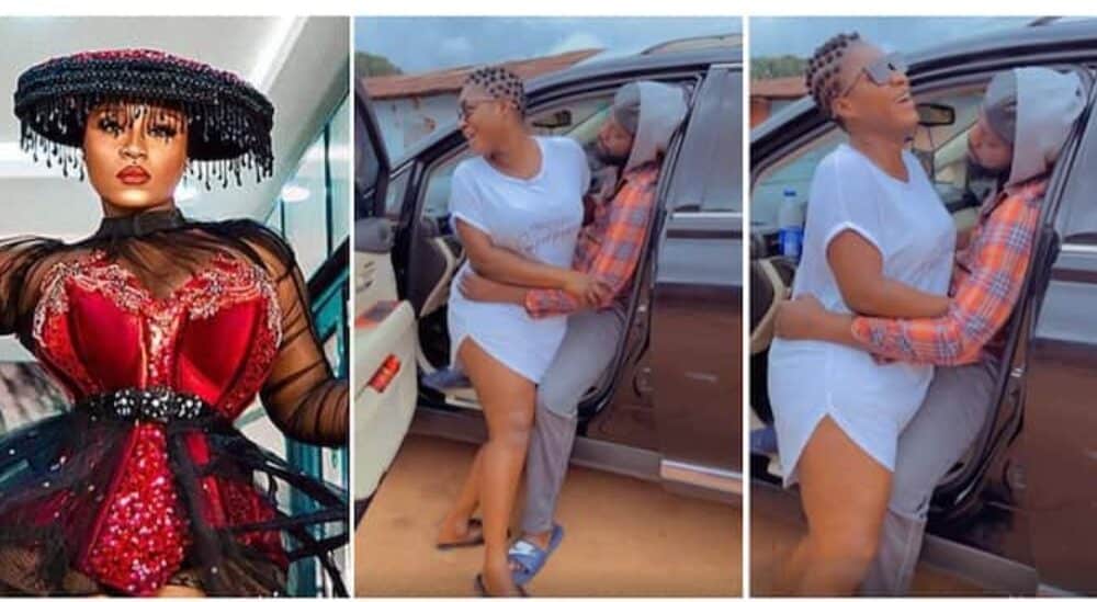 Make Una Enter Room”: Actor Lustfully Stares at Destiny Etiko As She Welcomes Him on Set in Skimpy Dress
