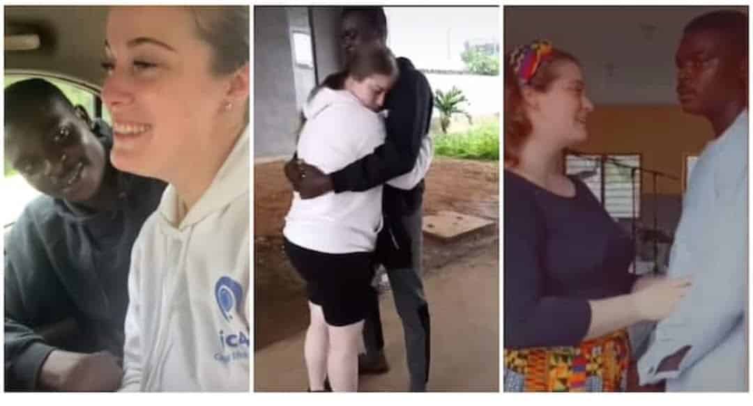 Pretty Canadian Mum Flies into Nigeria to Meet Man who DMed Her on IG, Set to Marry Him, Cute Video Emerges