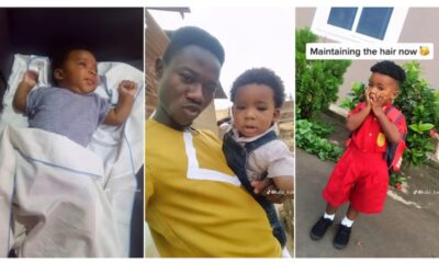 Young Man Who Found Baby by Roadside 4 Years Ago Sends Kid to School, Shares His Transformation Photos