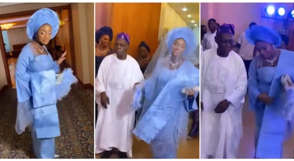 “Baba Smile Na”: Heart-Melting Videos of Obasanjo Dancing With Daughter at Her Wedding Sparks Reactions