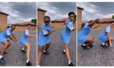 "They Should Be in The Classroom": 2 Girls in Blue Uniform Show Off Accurate Dance Moves, Video Goes Viral