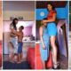 She is Like a Giant": Reactions Trail Videos of Man and His very Tall Wife, He Reaches Her on Her Waist