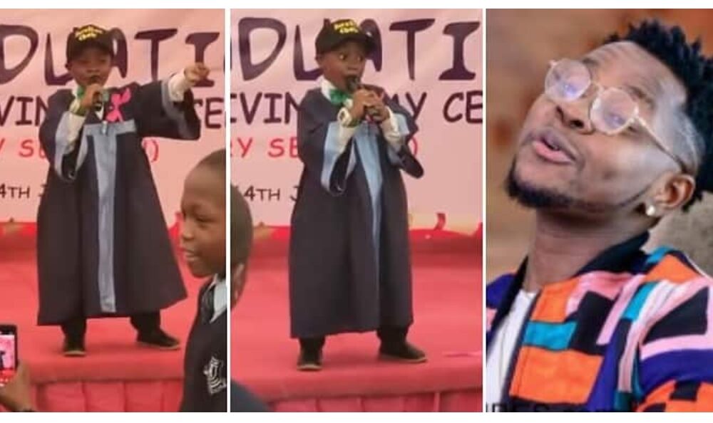 Little Boy Performs Buga Like Kizz Daniel on Stage, Parents Rush Out to Spray Money on Him