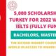 Turkiye Scholarships Without IELTS 2022 | Fully Funded Scholarships