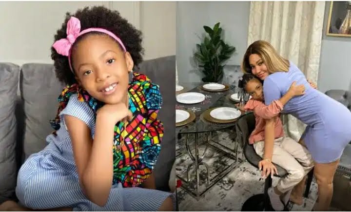 Singer Flavour’s babymama, Ana Ebiere, tears up as she celebrates their daughter’s 7th birthday