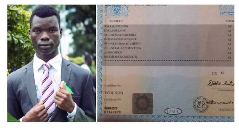 Brilliant Boy who Got 7A's in WASSCE Exam Denied Admission by University for Scoring a 'B' in a Subject