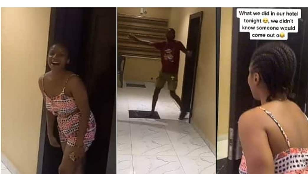 I am Available": Man Raises His Hands, Surrenders to Lady in Need of a Man at Hotel Room