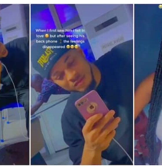 Nigerian Lady Loses Interest In A Man After Seeing The Phone He Uses, Videos Him