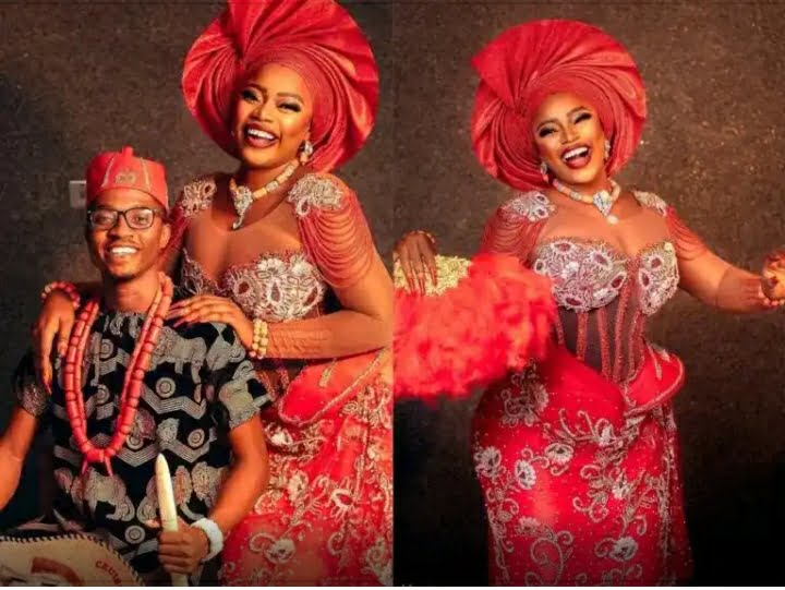 ‘Congratulations to my husband and I’ – Comedian Ashmusy gushes as she splashes wedding photos