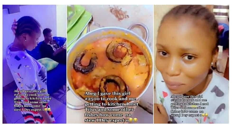 Man Shocked to See Pot of Food His Girlfriend Cooked with N2500, Video Stirs Reactions 
