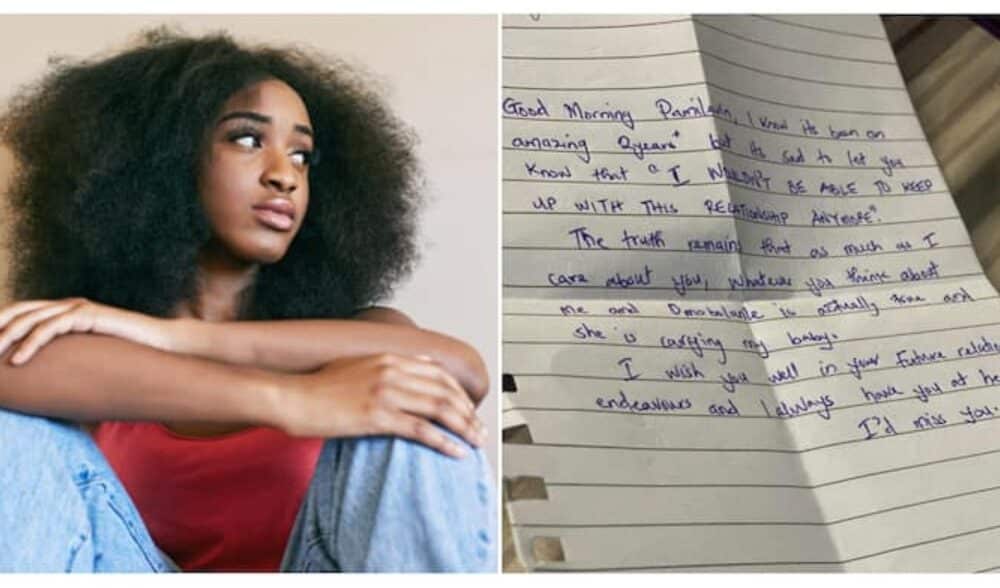 "I Always Have You at Heart": Photo of Fine Handwritten Cute Break up Letter Nigerian Sent to Bae Wows People