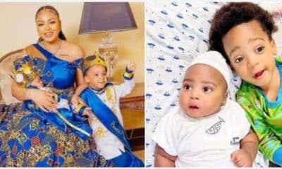 Fans Gush Over Regina Daniels' Sons As She Shows Them Off in Cute Photos
