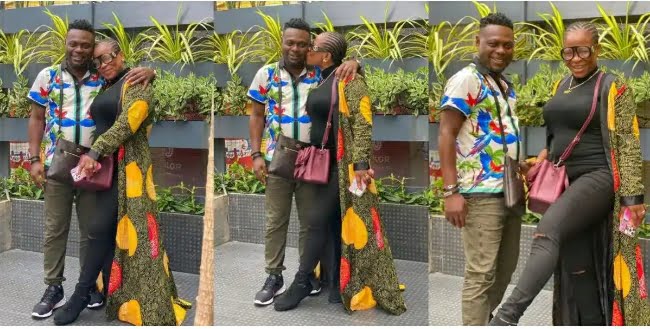 Shes always there for me Kunle Afod eulogises wife Desola as they step out in style Video